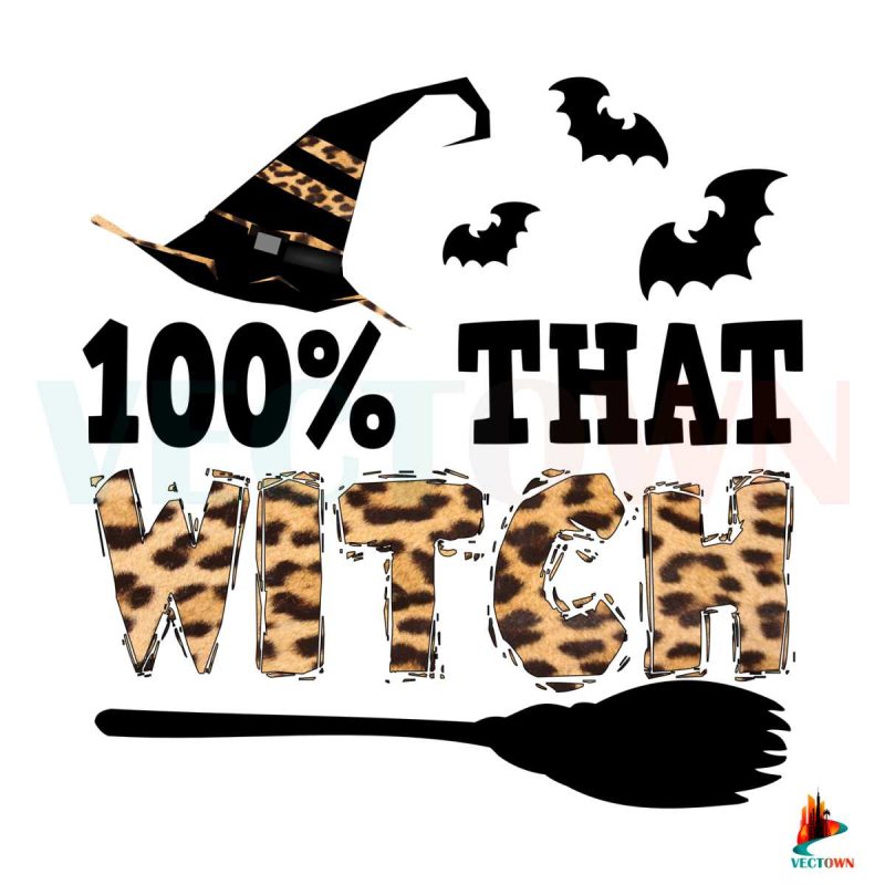 100-that-witch-hat-leopard-print-witch-broom-png-download
