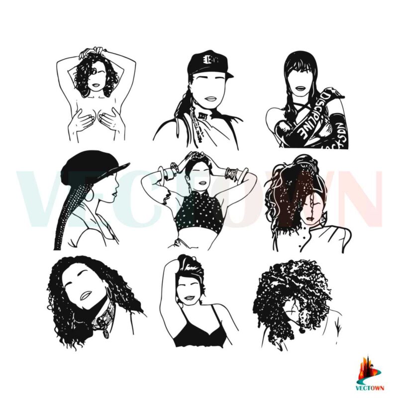 together-again-tour-2023-janet-jackson-silhouette-svg-file