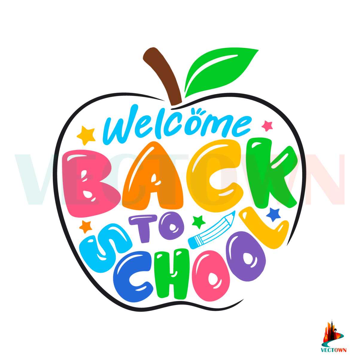 Welcome Back To School SVG Happy First Day Of School SVG
