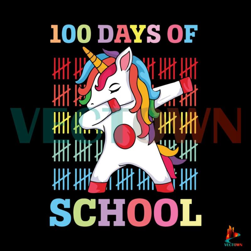 100-days-of-school-funny-unicorn-back-to-school-svg-cricut-file