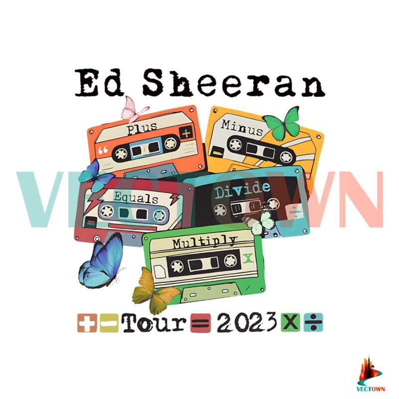 retro-ed-sheeran-cassettes-tour-2023-png-silhouette-file