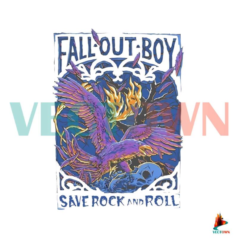 vintage-fall-out-boy-summer-tour-2023-png-silhouette-file