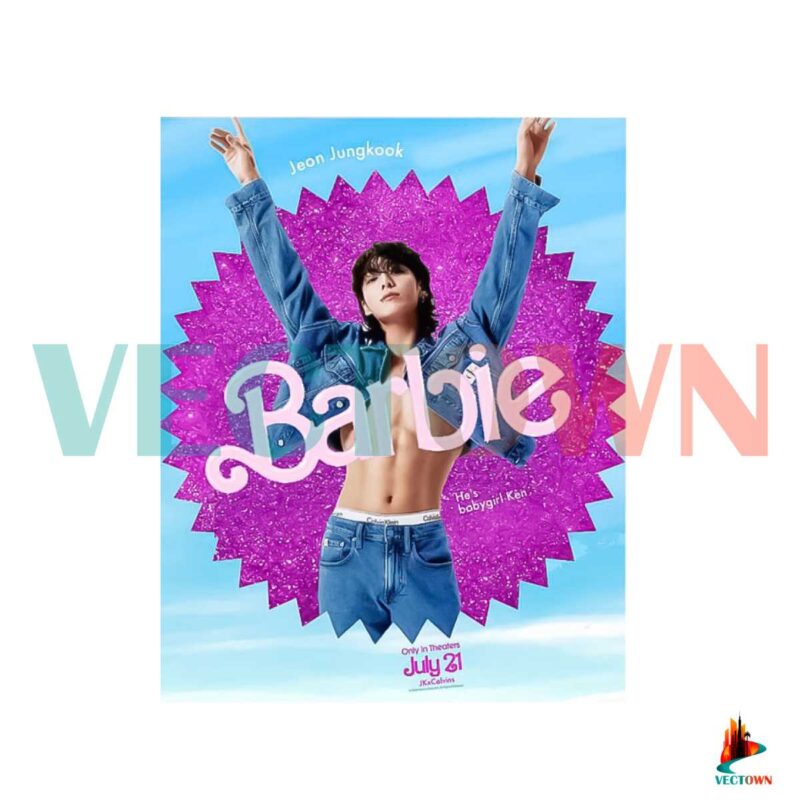 jungkook-barbie-2023-poster-bts-jk-ck-png-silhouette-file