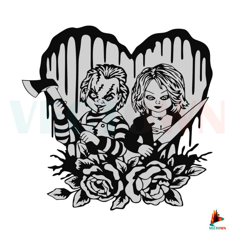 halloween-chucky-and-tiffany-svg-sublimation-files-silhouette