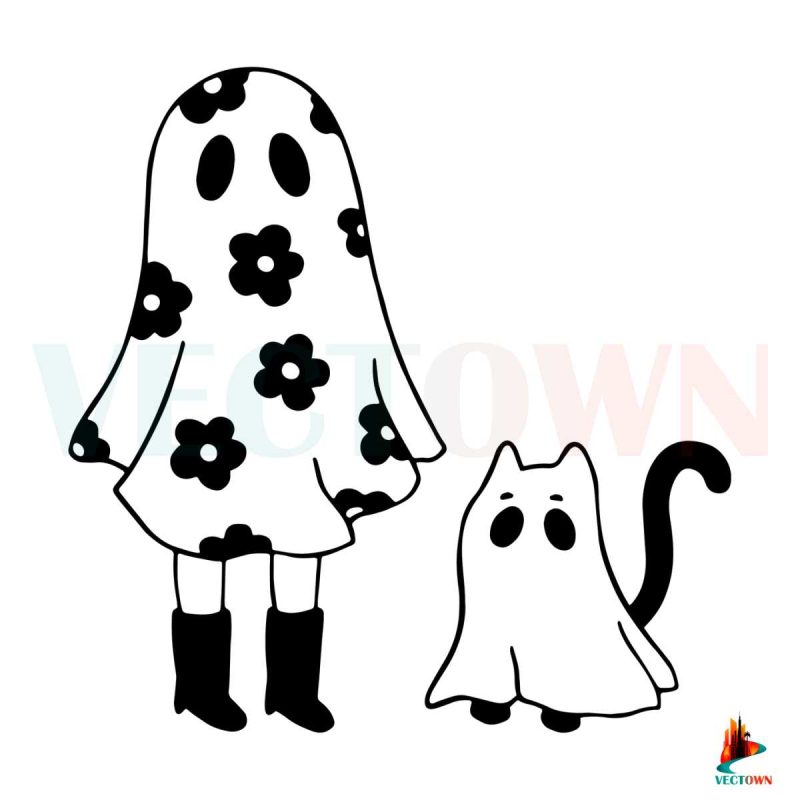 ghost-cat-halloween-retro-svg-digital-file