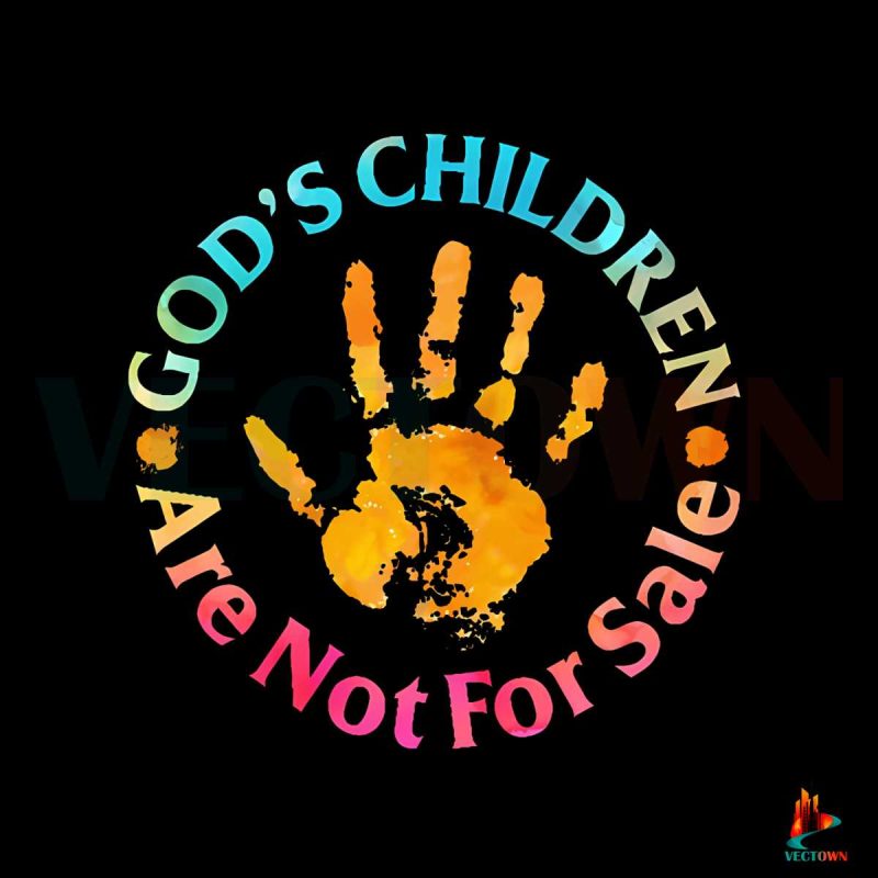 gods-children-are-not-for-sale-hand-prints-png-download