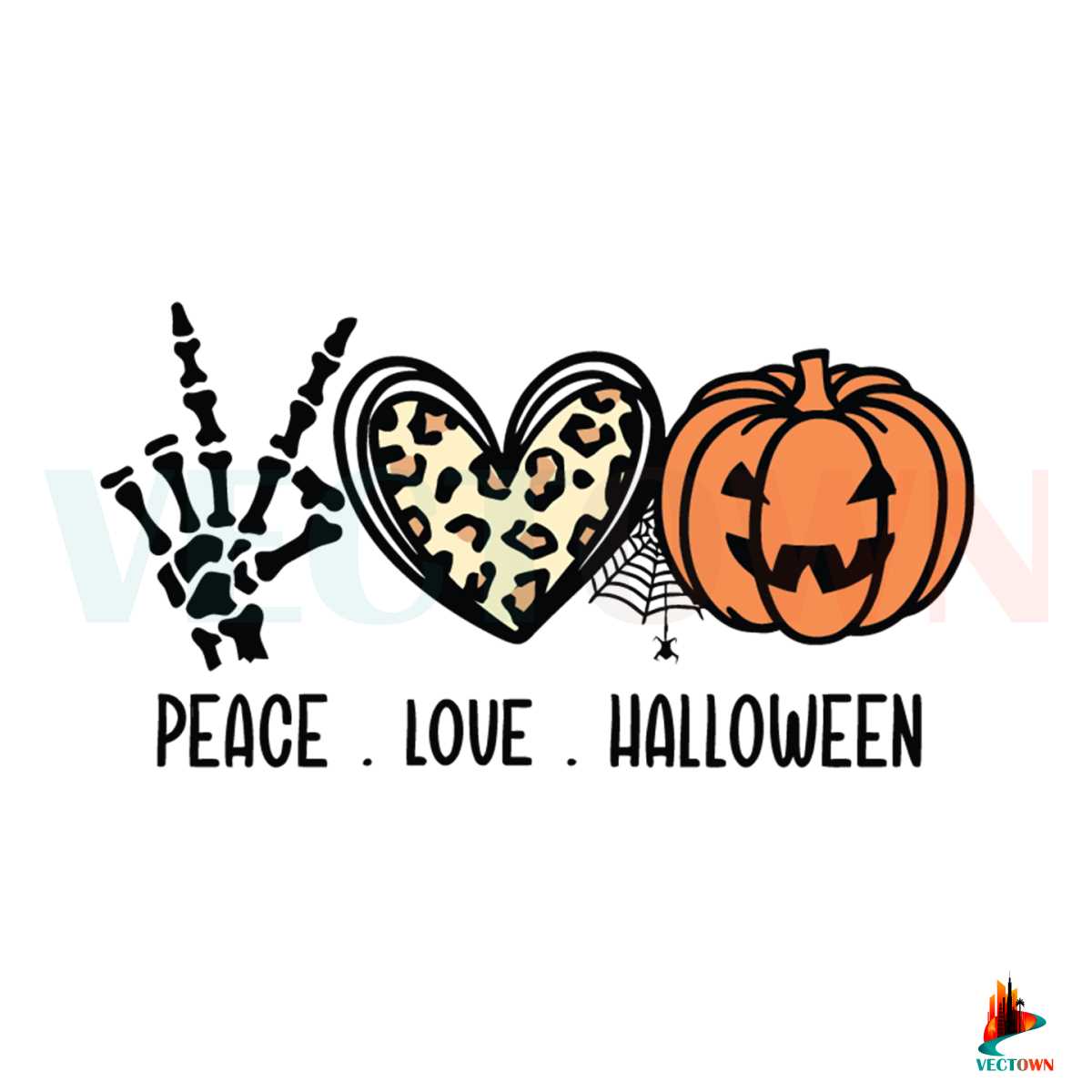 Peace Love Skeleton Hand SVG Files for Cricut Sublimation Files