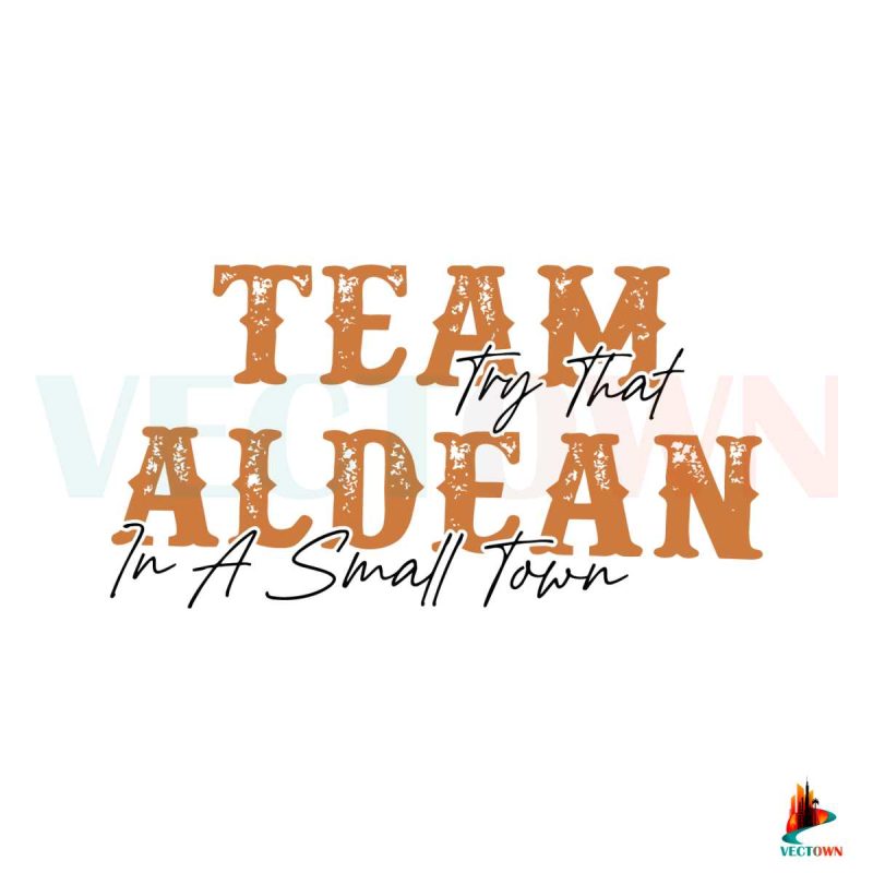 team-aldean-small-town-country-music-svg-digital-file