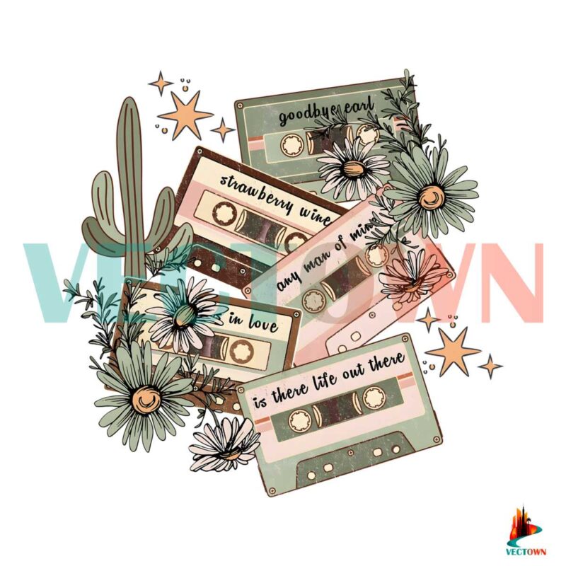vintage-inspired-concert-country-music-cassettes-png-file