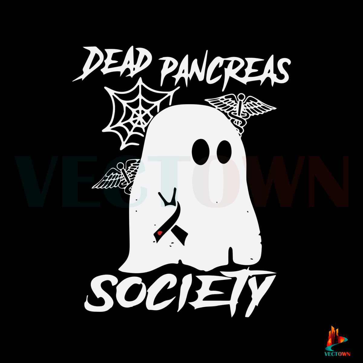 Dead pancreas society SVG Digital File, Halloween Svg, Ghost Svg