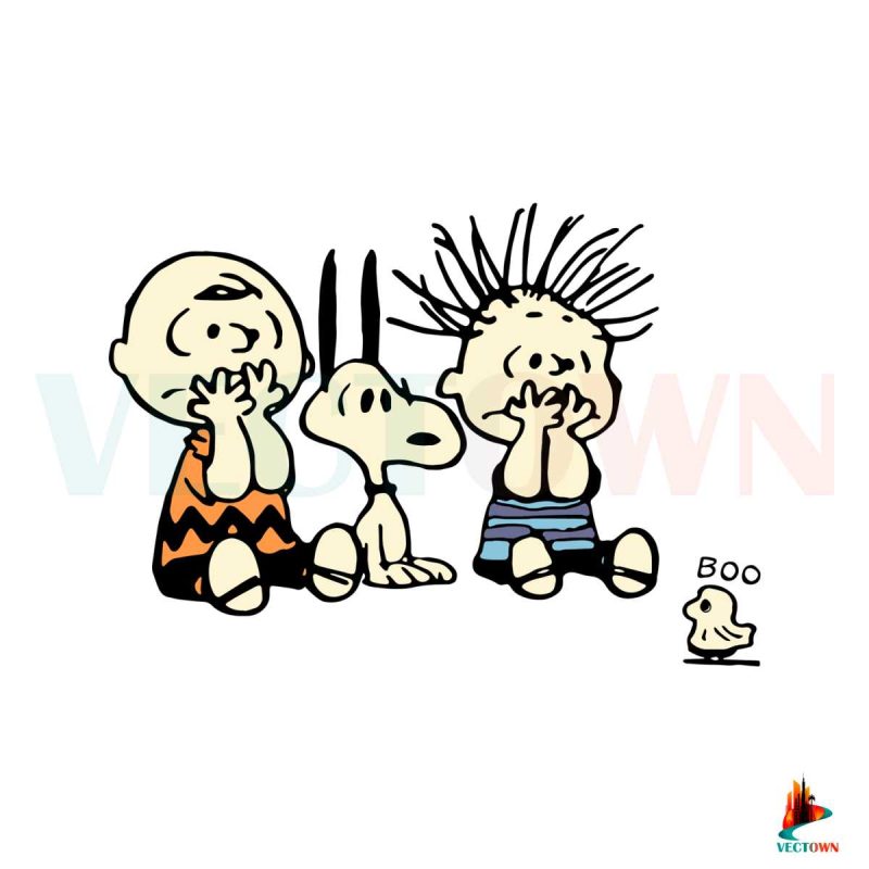charlie-brown-and-snoopy-woodstock-boo-ghost-svg-digital-file