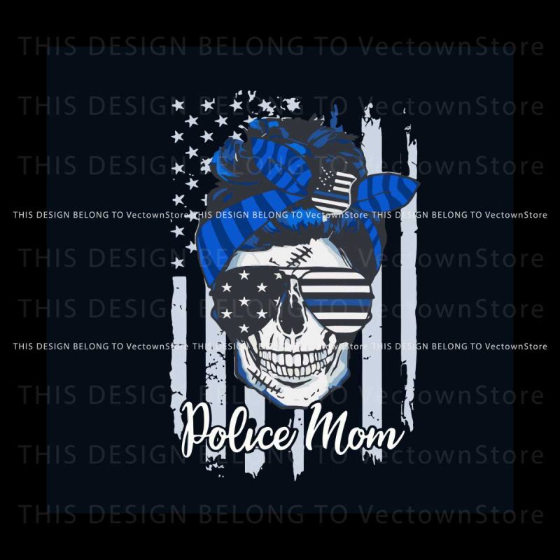 police-mom-skull-svg-american-flag-svg-digital-cricut-file