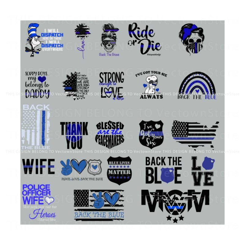 police-love-svg-back-the-blue-svg-bundle-design-file