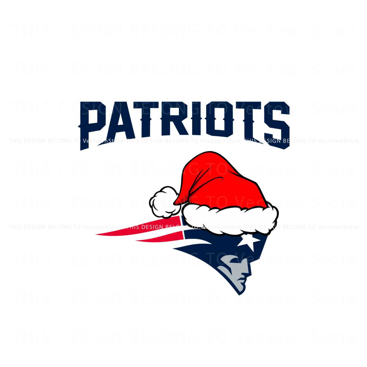Free New England Patriots NFL Christmas Logo SVG Download