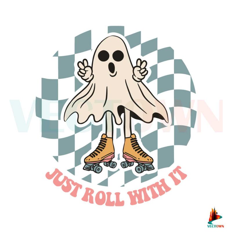 just-roll-with-it-retro-ghost-halloween-svg-cutting-digital-file
