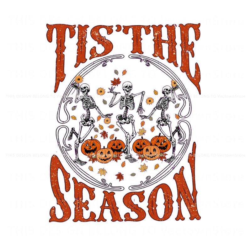 tis-the-season-halloween-dancing-skeleton-png-download
