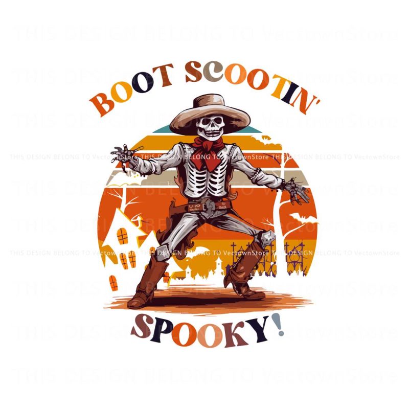 western-halloween-skeleton-boot-scootin-spooky-svg-file
