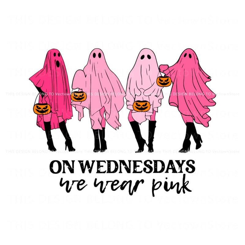 on-wednesday-we-wear-pink-svg-halloween-ghost-svg-file