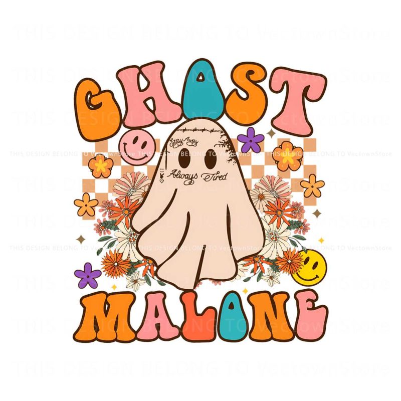 ghost-malone-halloween-png-floral-ghost-png-download