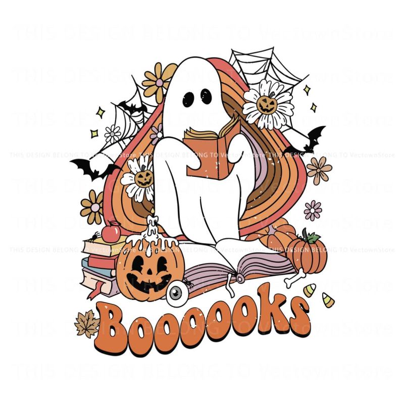 retro-booooks-ghost-svg-halloween-reading-svg-digital-file