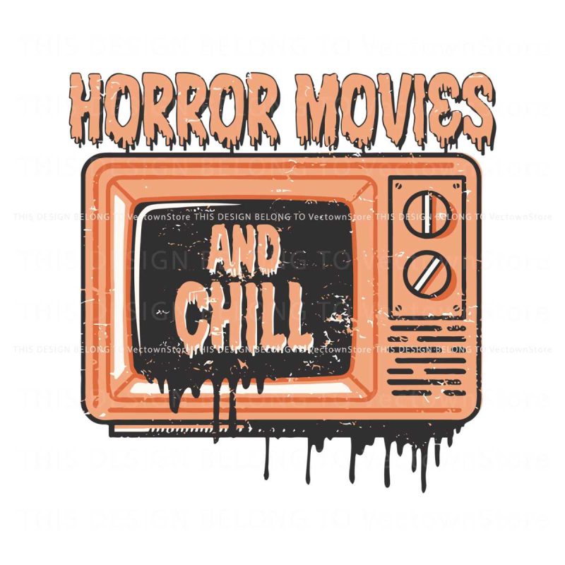 retro-halloween-horror-movies-and-chill-svg-digital-file