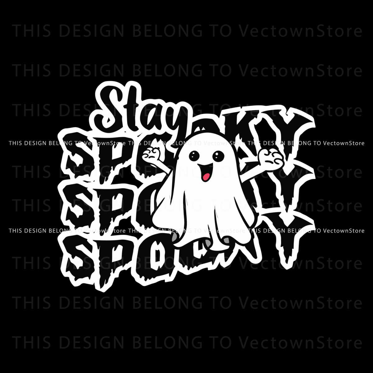 Vintage Stay Spooky Halloween Ghost Svg Download 1398