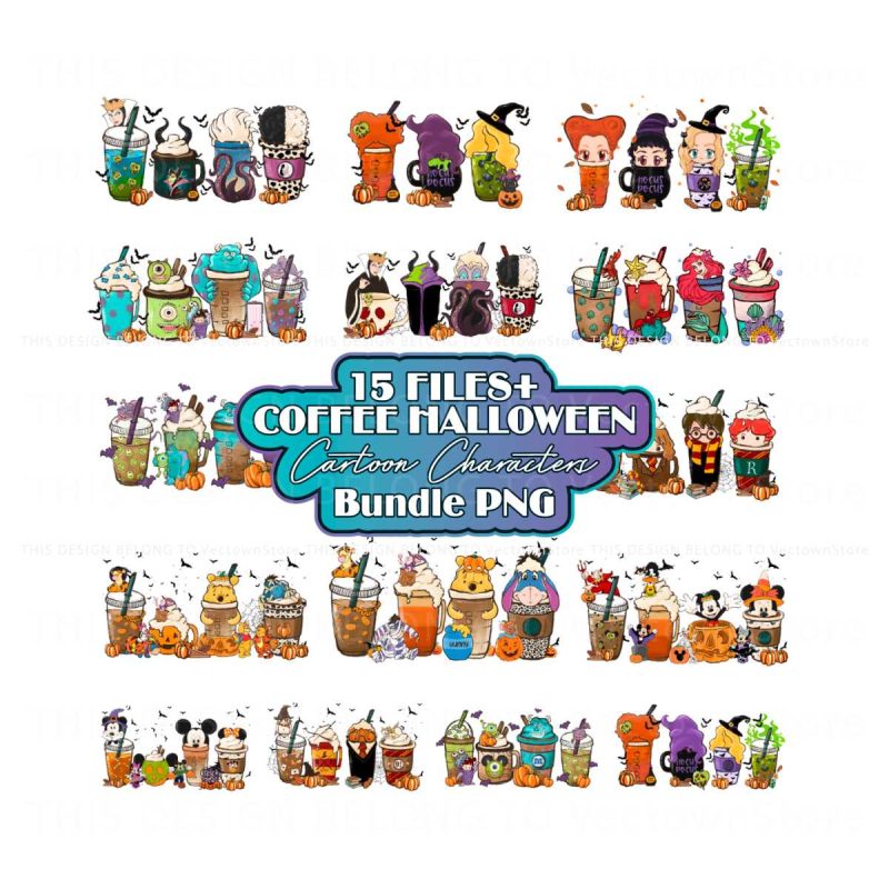 coffee-halloween-cartoon-characters-bundle-png-download