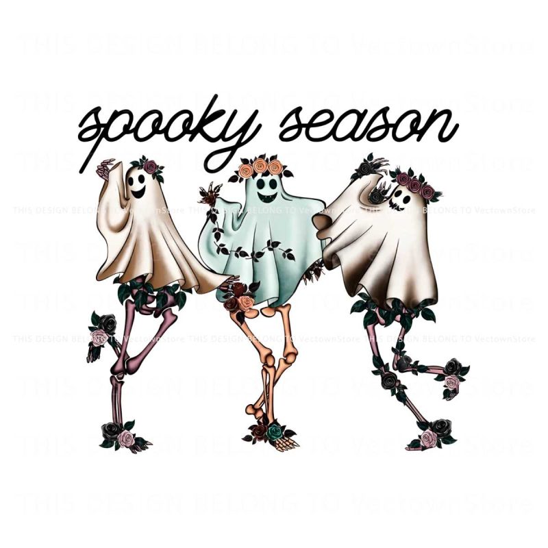 retro-halloween-floral-spooky-season-png-download