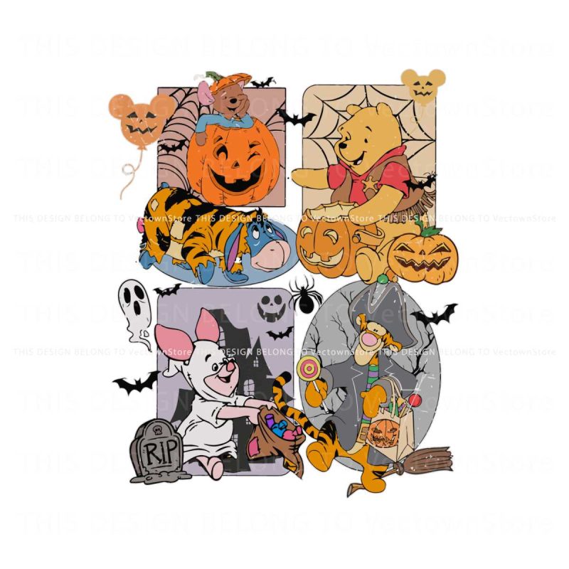 vintage-winnie-the-pooh-halloween-party-svg-cricut-file