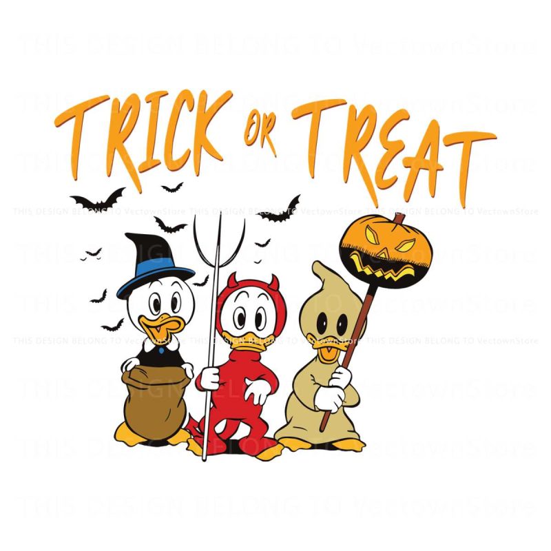 vintage-trick-or-treat-louie-duck-svg-graphic-design-file