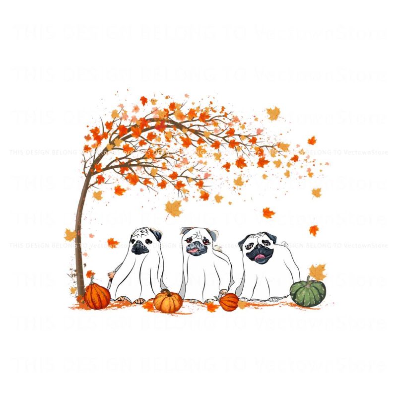 retro-fall-vibe-halloween-pug-ghost-png-sublimation