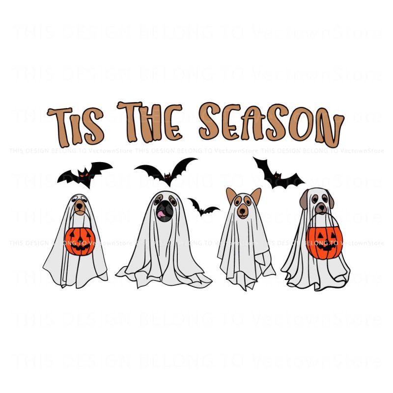 funny-ghost-dog-tis-the-season-svg-graphic-design-file