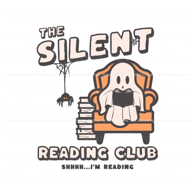 the-silent-reading-club-svg-ghost-reading-book-svg-file
