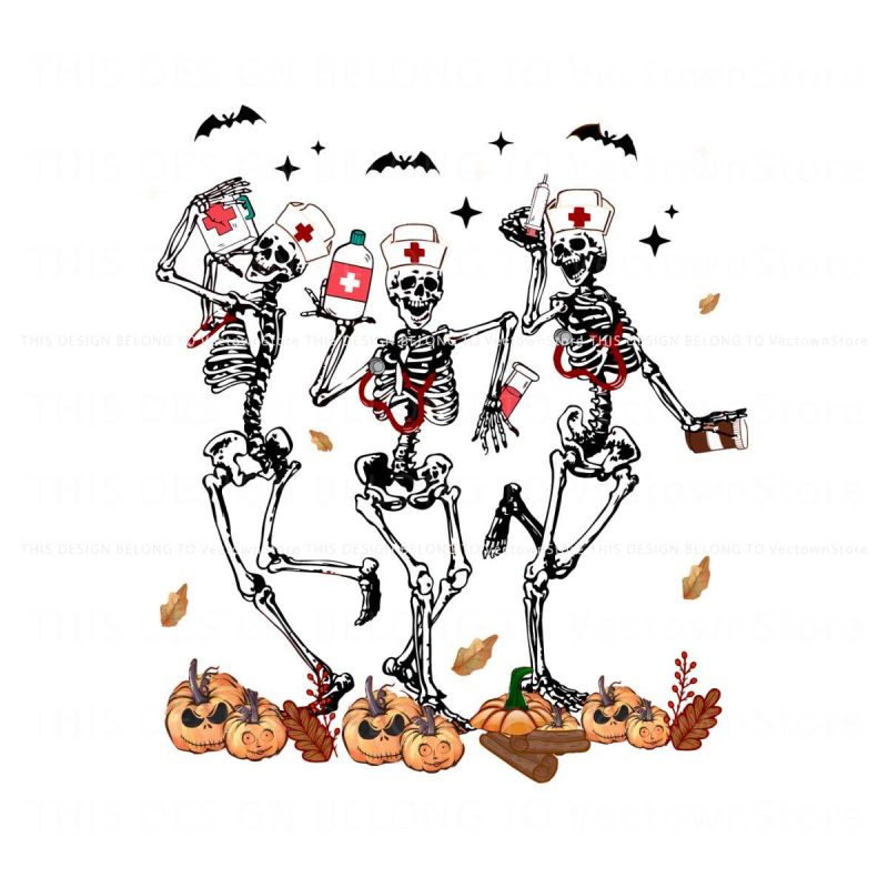 halloween-skeleton-pumpkin-dancing-nurse-png-download