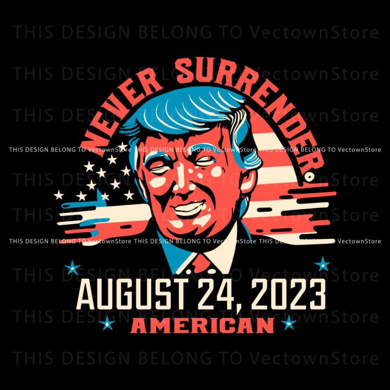 retro-donald-trump-never-surrender-american-flag-svg-file