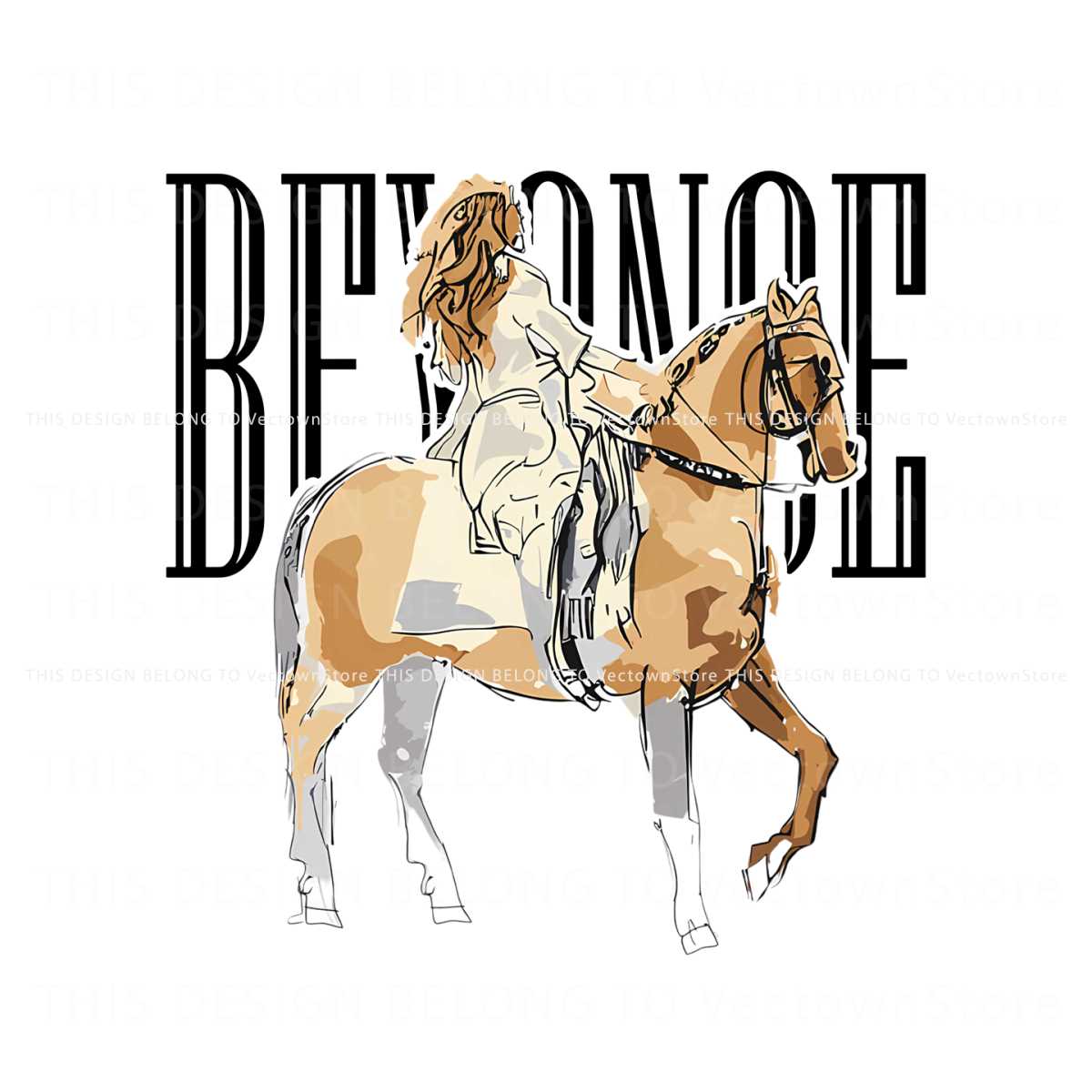 retro-beyonce-horse-png-renaissance-tour-png-file