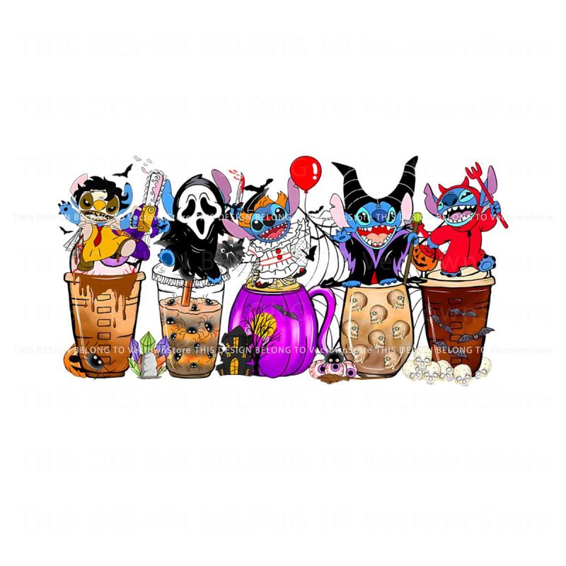 vintage-coffee-halloween-png-horror-stitch-friends-png-file