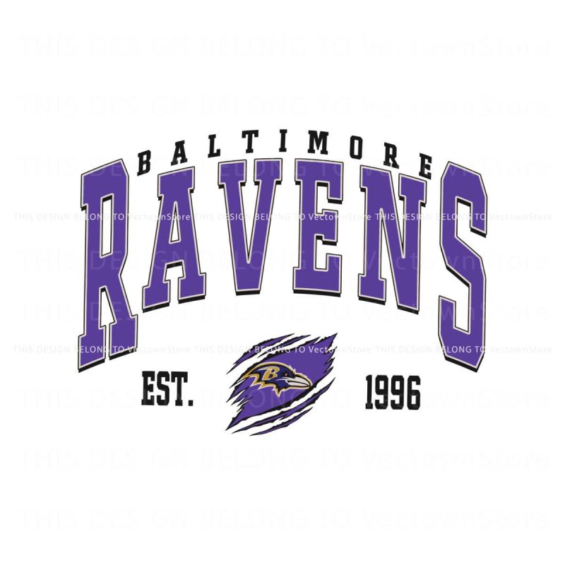 retro-baltimore-ravens-nfl-team-svg-graphic-design-file