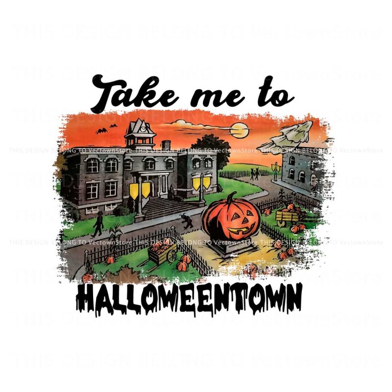 take-me-to-halloween-town-pumpkin-png-download-file