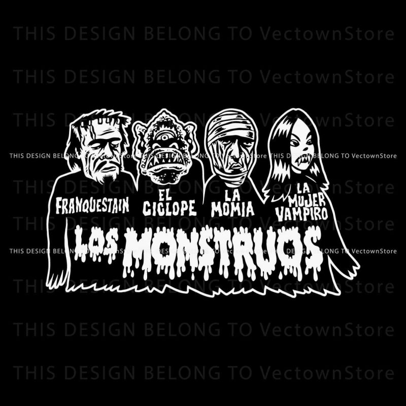 los-monstruos-horror-characters-svg-graphic-design-file