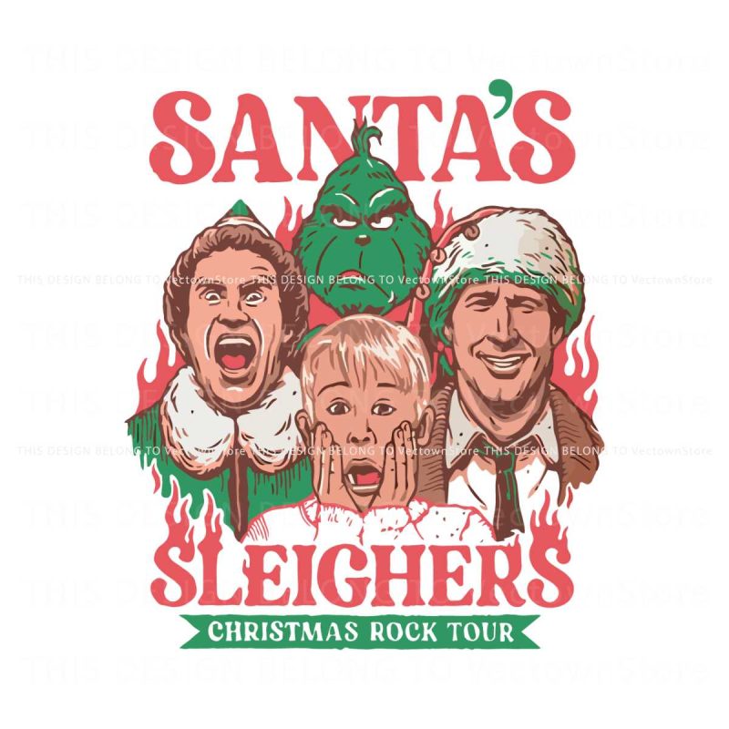 santas-sleighers-christmas-rock-tour-svg-digital-cricut-file