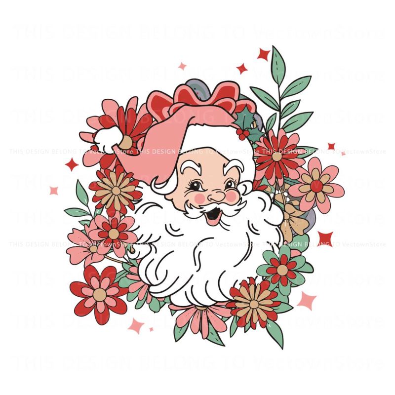 vintage-floral-santa-claus-christmas-svg-digital-cricut-file