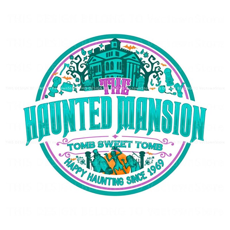 retro-the-haunted-mansion-map-tomb-sweet-tomb-png-file