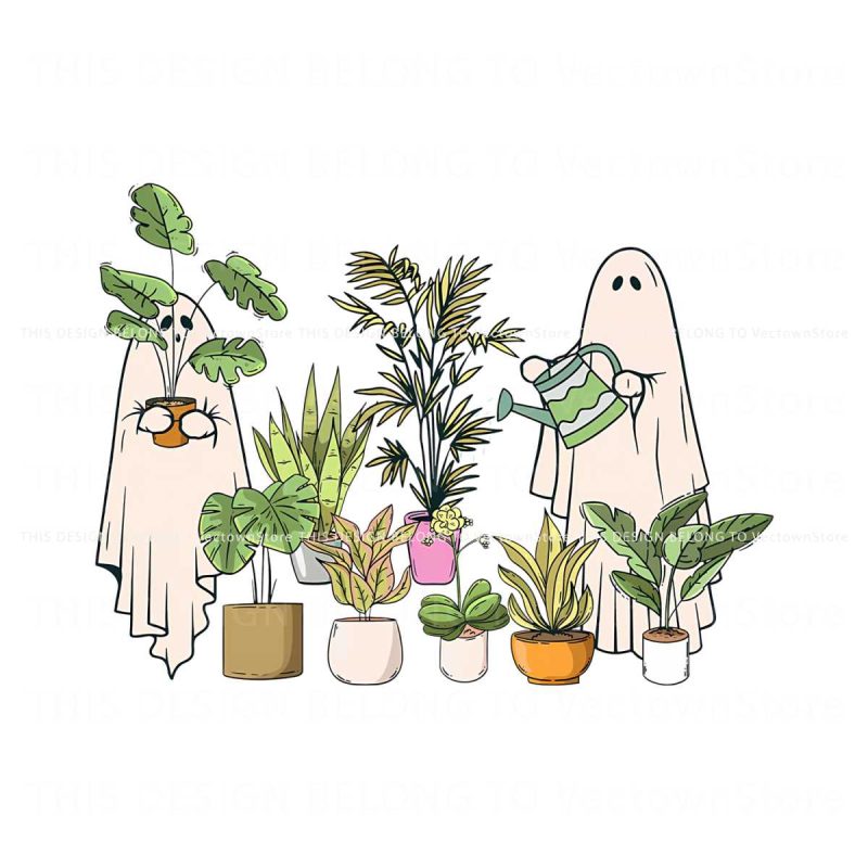 funny-ghost-plant-halloween-plant-lover-png-download