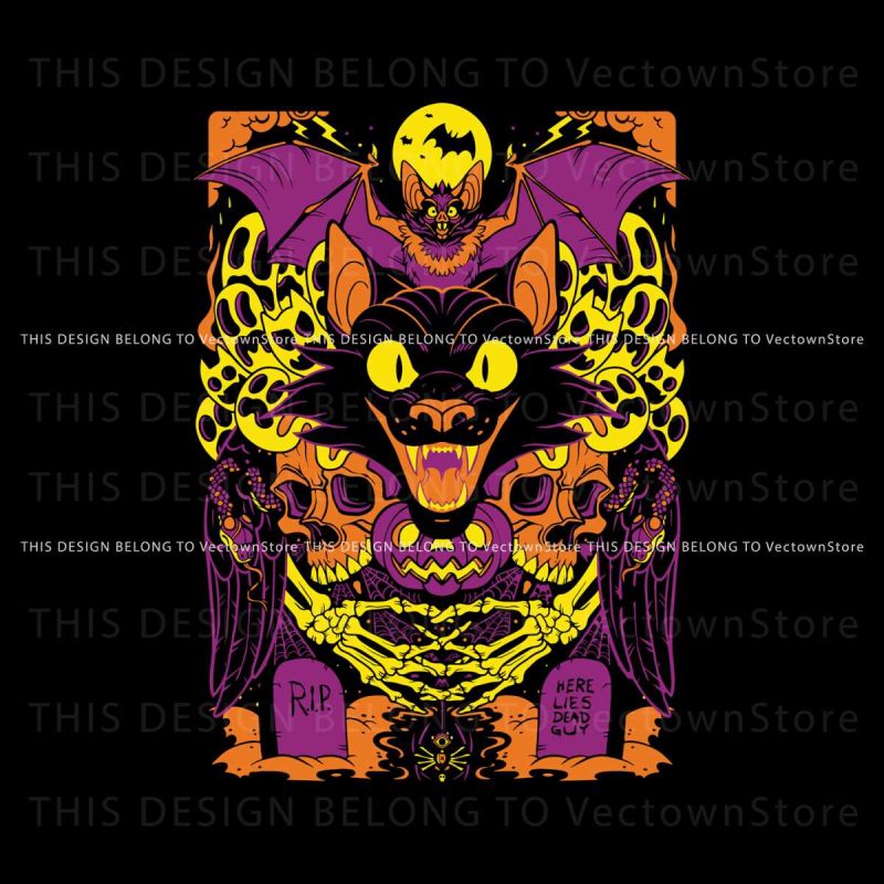halloween-every-day-bat-and-skeleton-svg-download