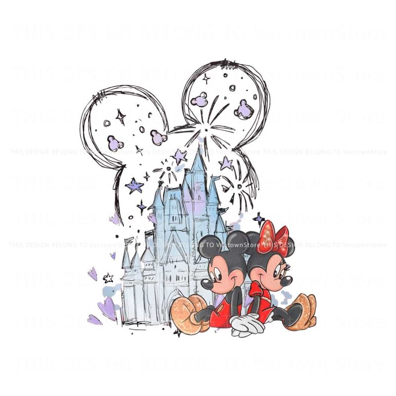 cinderella-castle-mickey-and-minnie-png-sublimation