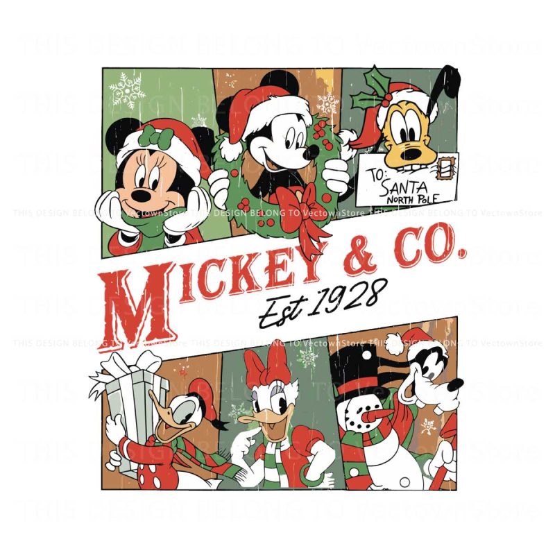 vintage-mickey-and-co-friends-christmas-1928-svg-download