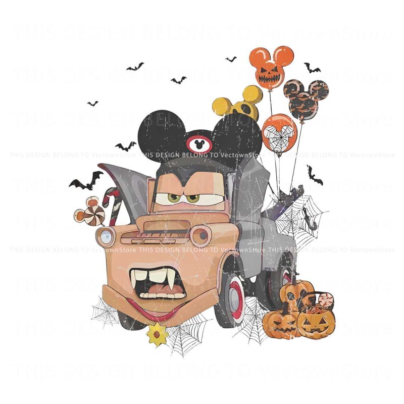 vintage-tow-mater-halloween-disney-cars-png-download