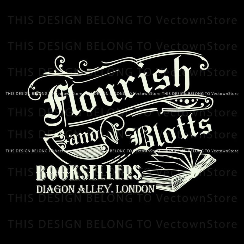 flourish-and-blotts-dragon-alley-london-svg-digital-file