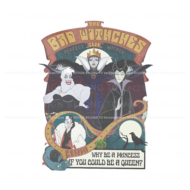 retro-vintage-the-bad-witches-club-disney-villains-png-file